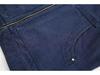 Men's Retro Blue Detroit Workwear Jacket - Heavyweight Spring/Autumn Color Block Lapel Outerwear