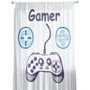 Cortinas transparentes con dibujos de teclado de juego para niña, dormitorio, cocina, ventana, decoración del hogar