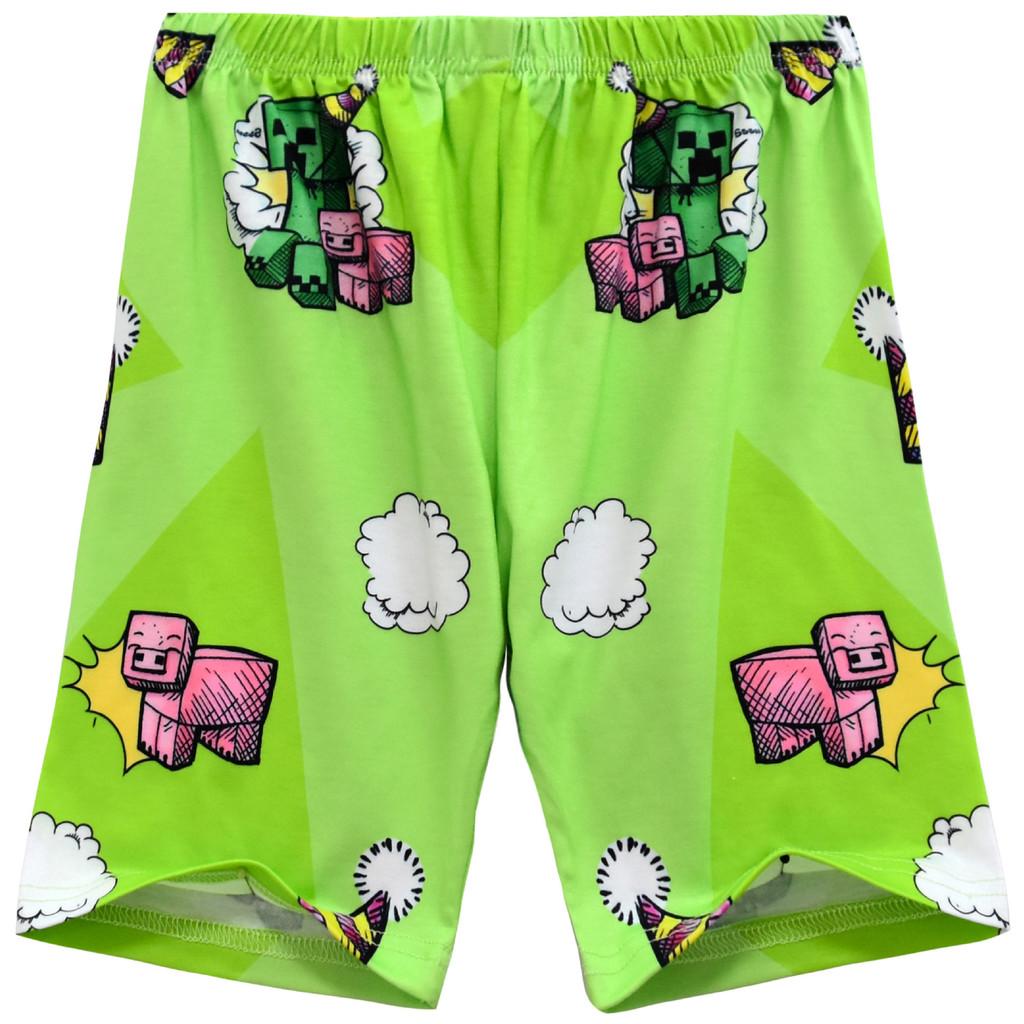 Minecraft Digital Print Kids Cartoon Pajama Set With Soft Fabric For Boys And Girls
