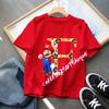 Super Mario  Anime Birthday Lucky letter AZ Print T Shirt Cute Children Clothing Tops Toddler Tees Casual Clothes Tops Tees