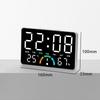 Wall-mounted Electronic Wall Clock Multi-functional Temperature Digital LED Clocks Calendar Date Display Table Clock for Bedroom