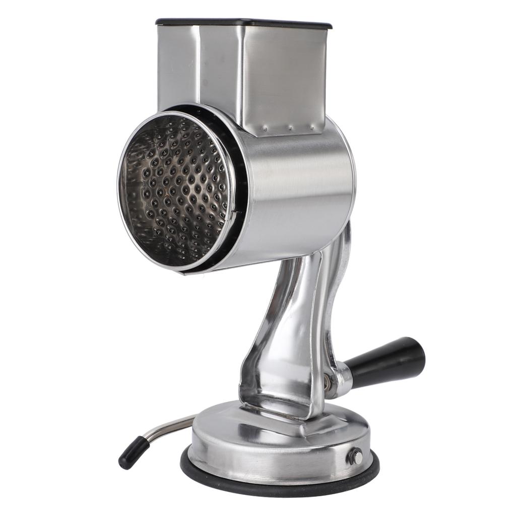 Manual Cheese Grater Shredder Stainless Steel Kitchen Hand Crank Grinder with 5 Interchangeable Blades and Handle for