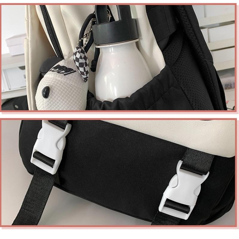 Korean Cute Cartoon Cat Women's Backpack Junior High School Students Schoolbag Large Capacity Multi-compartment Storage Waterproof Travel Backpack
