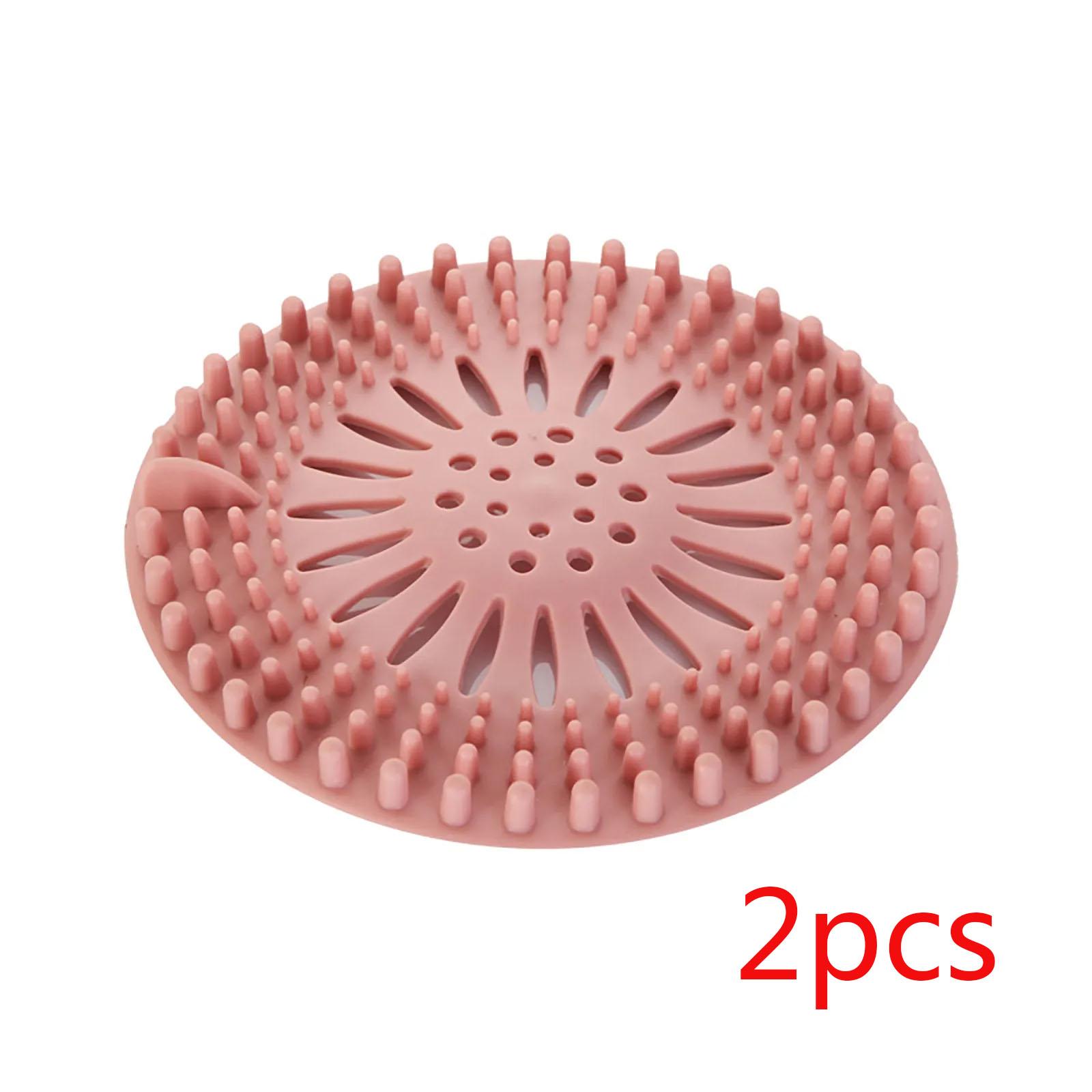 

2pc Hair Strainer Sink Anti Clogging Filter Shower Floor Drain Plug Silicone Kitchen Deodorizer Plug Bathroom Accessories