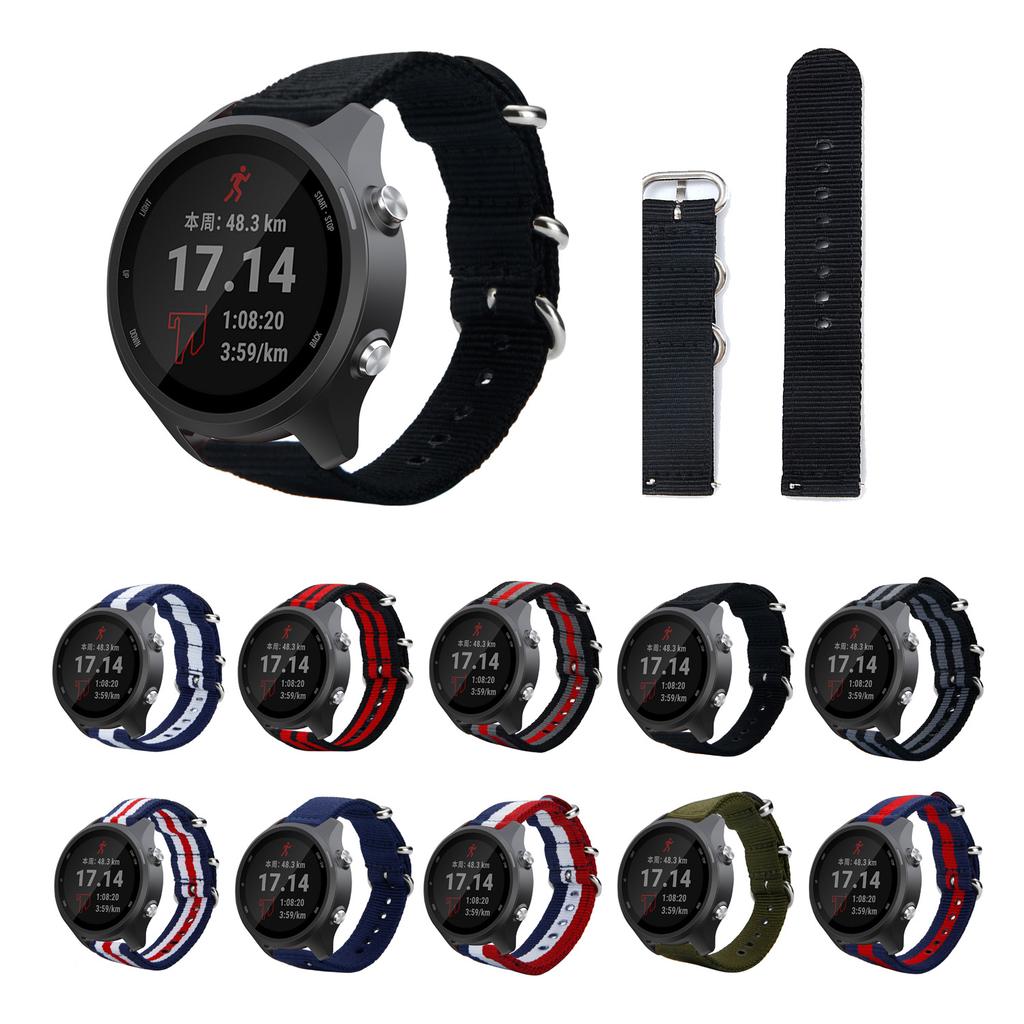 Pro Garmin Forerunner 245/245M 20mm Chytré hodinky Nylonový řemínek