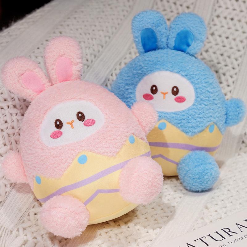Cartoon Easter Eggshell Rabbit Doll Plush Toy Bunny Doll Girl Company Soothing Pillow Rag Doll