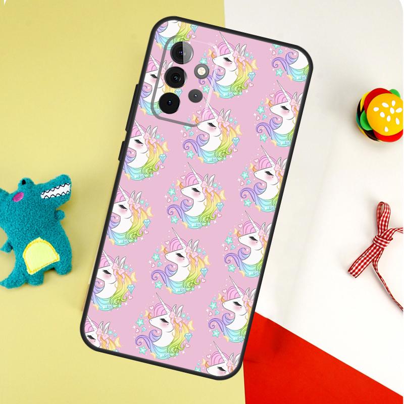 Süßes Regenbogen-Einhorn Für Samsung Galaxy A22 A32 A52 A54 A34 A14 A55 A35 A15 A53 A33 A13 A05 A06 A16 Handyhülle