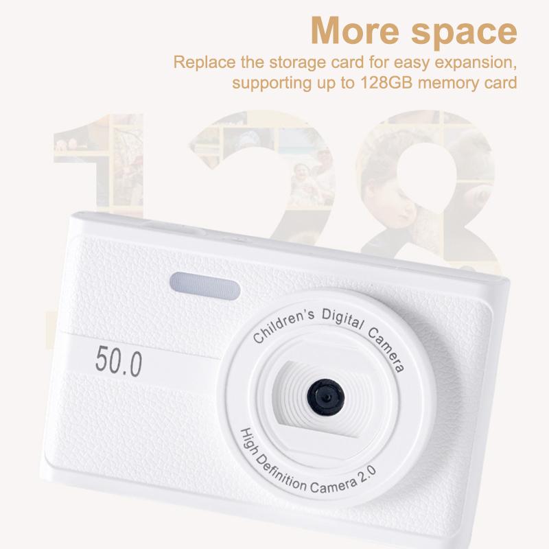 4K Ccd Digital Camera 50Mp Travel Selfie Camara Autofocus 8X Zoom Entry-Level Kids Camara Retro Vlogging Portable Card Camera