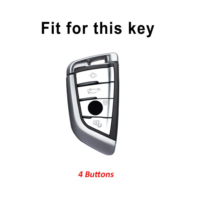 4 Buttons For BMW G20 G30 E46 E60 E90 X3 X5 X6 F15 F16 F45 F46 7 Series G11 F48 F39 New TPU Car Key Case Cover Shell Protector