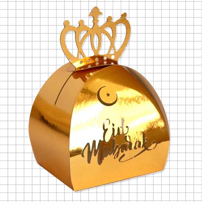 10 Stück/Set Sichere Und Gesunde Eid Mubarak Schokoladenboxen Für Geschenk Gastgeschenkboxen Geschenkboxen Süßigkeitenbox