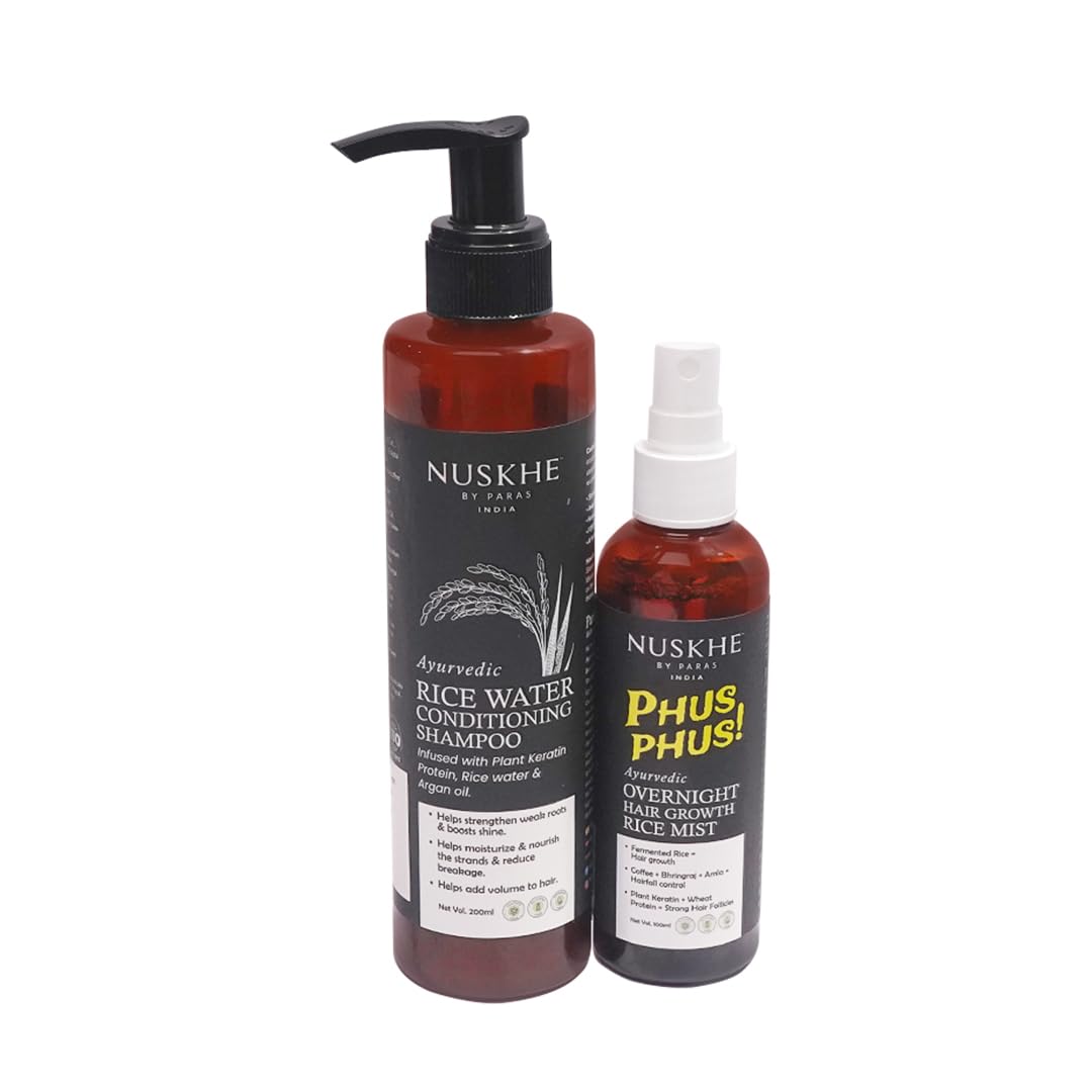 NUSKHE BY PARAS Xtreme Hair Growth Combo-Rice Water Hair Mist&Rice Water Conditioning Shampooxtreme Hair Growth Combo-Rice Water Hair Mist&Rice Wat