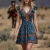 2026 Frühling/Sommer Trendiges bedrucktes Damenkleid für Europa & Amerika