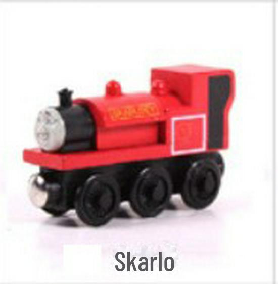 Children's Wooden Toy Train Head Cake Decoration - YB02