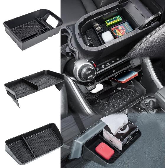 2PCS Center Console Organizer Tray and Armrest Storage Box Compatible with Toyota RAV4 2025 2024      ert Secondary Storage box Accessories