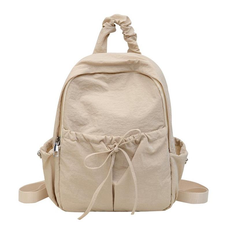 Schoolbag Washed Cloth Simple Japanese Backpack, Double Back Mori High-value Backpack Large Capacity Chinese College Student Schoolbag
