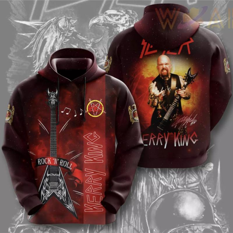 

Худі SLAYER ROCK Чоловіче худі з 3D-принтом Чоловіча жіноча толстовка Повсякденний оверсайз Чоловічий одяг Вуличний одяг Модні худі S