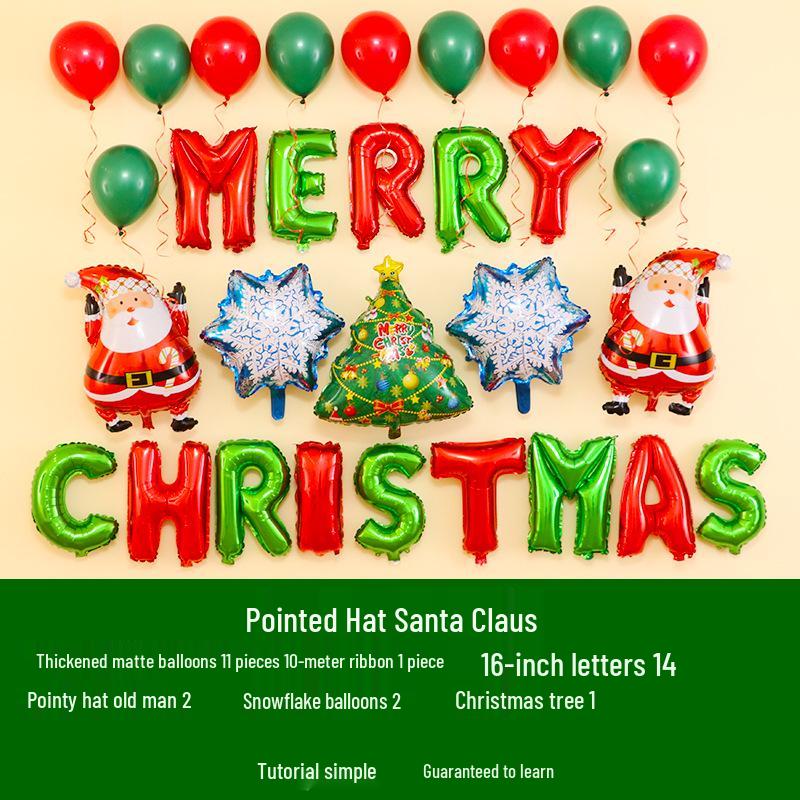 Christmas & New Year Cartoon Foil Balloon Decoration Set