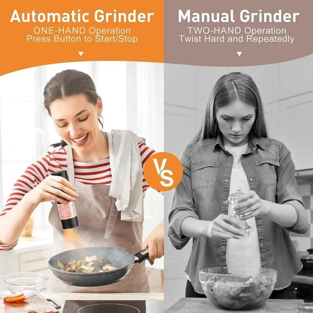 Adjustable Coarseness Electric Salt  Grinder Ceramic Core Spice Mill  Kitchen Tool