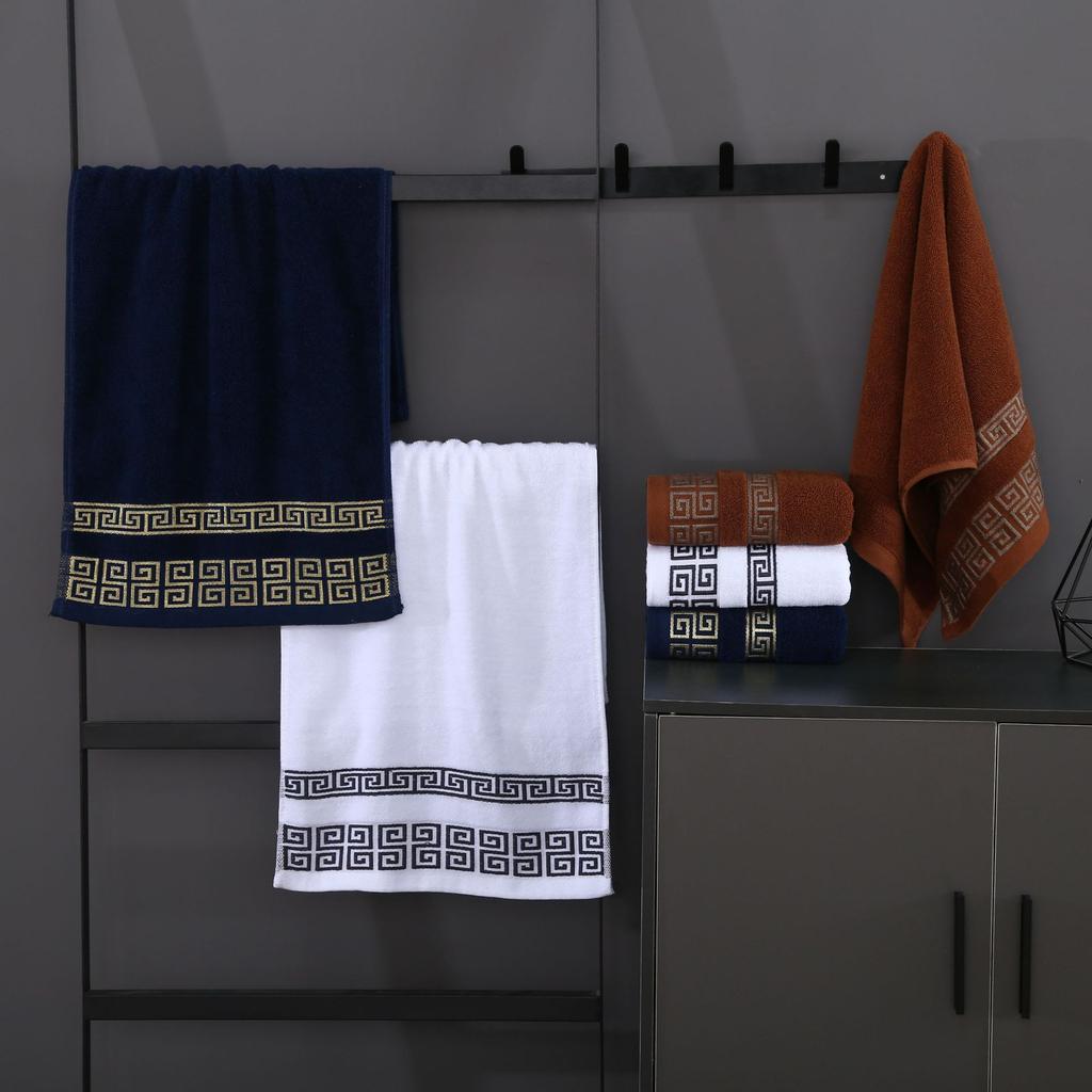 2Pcs Bathroom Cotton Towels Set 35x75cm 70x140cm Brown White Blue Hand Face Bath Towel Soft Gift Absorbent Sport Towel