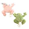 Einzigartiger Tier-Schlüsselanhänger Niedlicher Frosch Plüsch-Schlüsselanhänger, Weiches Stofftier-Anhänger mit Erhabener Pfote, Cartoon-Geschenk für Liebhaber Taschenanhänger Rucksack, Mini-Puppe