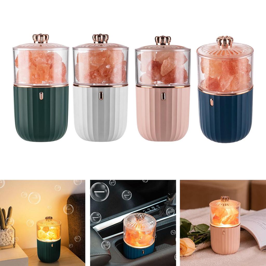 Salt Stone Wireless Air Humidifier Aromatherapy Diffuser Ultrasonic Mist Maker Fogger USB Essential Oil Diffuser for Home Decor