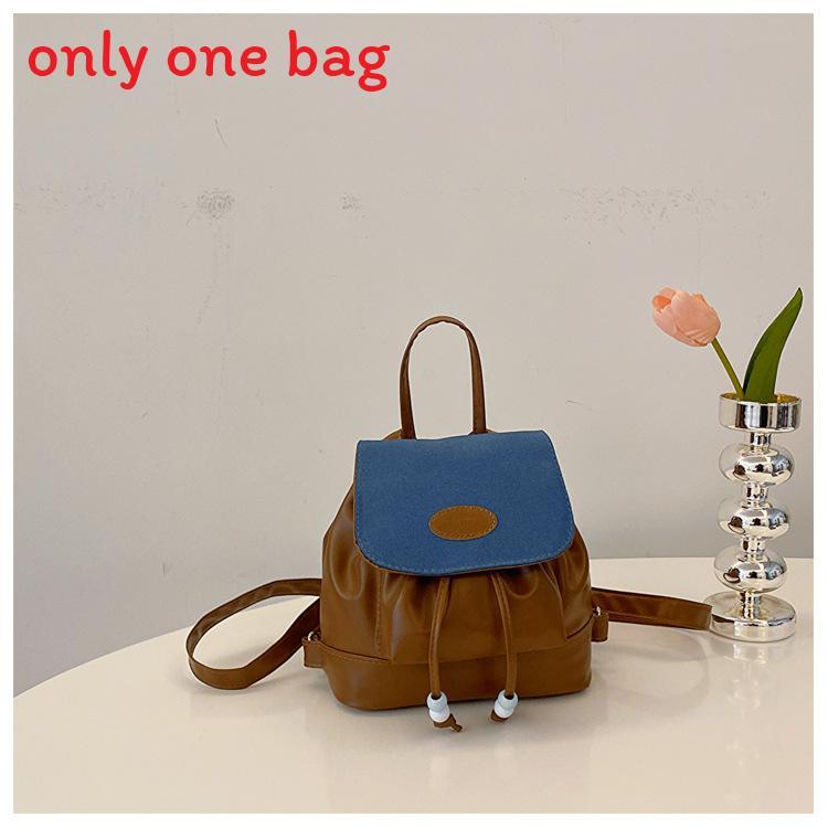 Retro Adorable Jeans Student Mini Backpack Pu Casual For School