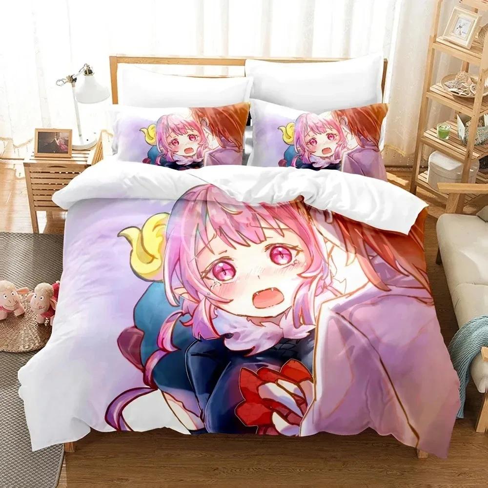 3D Printed Anime Miss Kobayashis Dragon Maid Kanna Bedding Set Boys Girls Twin Queen Size Duvet Cover Pillowcase Bed Kids Adult