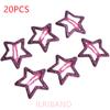 20pcs/lot 3CM Mini Star Hair Clip Kids Glitter Metal Hair Clips Barrettes Hairpins Girls Hair Accessories Headwear Styling Tools