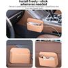 Car Door Organizer, PU Leather Storage Pouch With Strong Sticky Back For Phone, Keys - Fits Car Seat Side Pocket & Console Gap, Universal Car