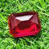 75.30Ct Heated Ceylon Red Ruby Emerald Cut Faceted Loose Gemstone