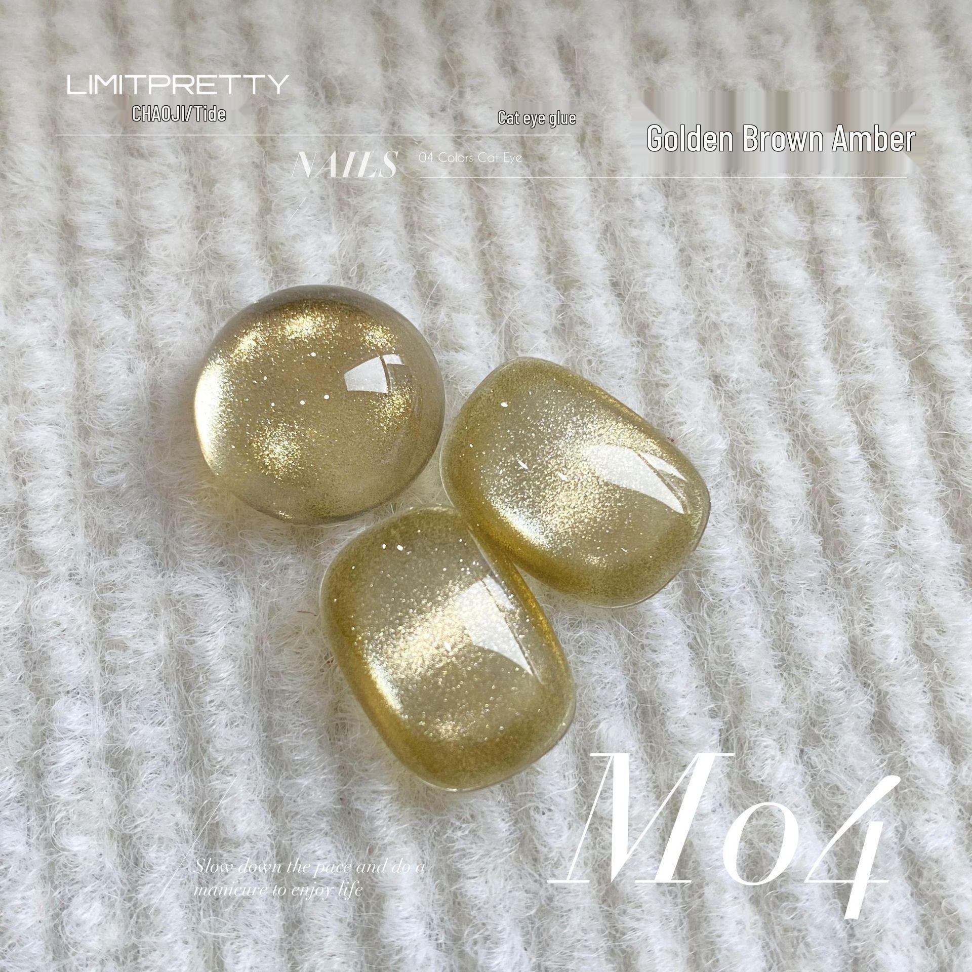 

Amber Cat Eye Gel Polish - Gold Brown Crystal Flash for Autumn/Winter