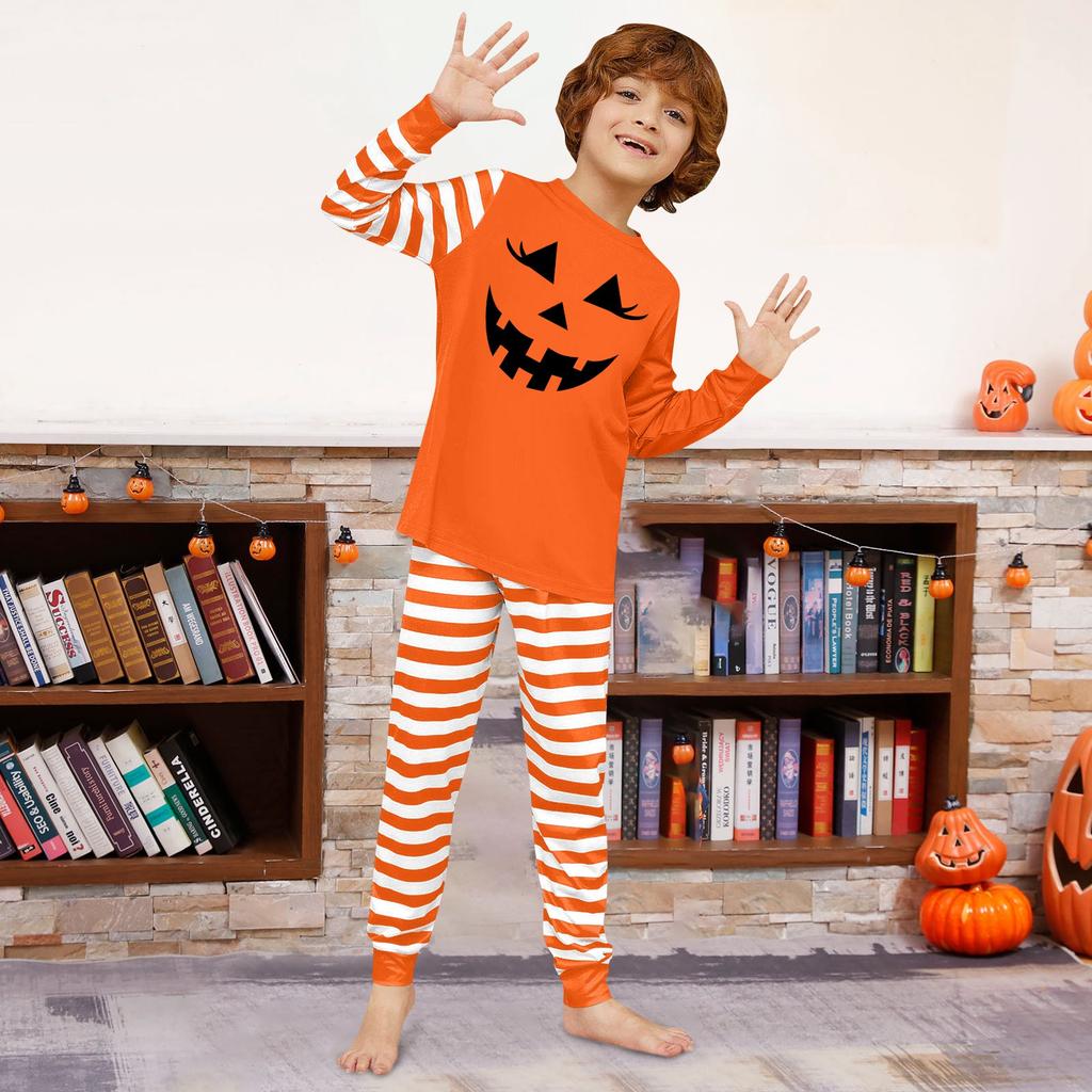 Family Matching Print Sets Pajamas Loungewear Outfits Family Matching Long Sleeve Tops+Pants Set