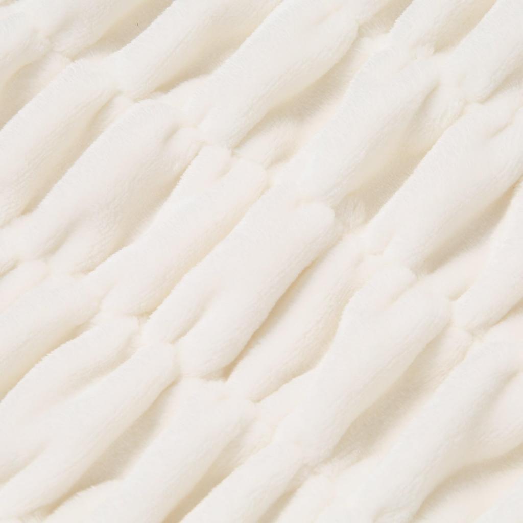 Francfranc Fluffy Ripple Throw (170cm X 130cm) Ivory 2025 Model