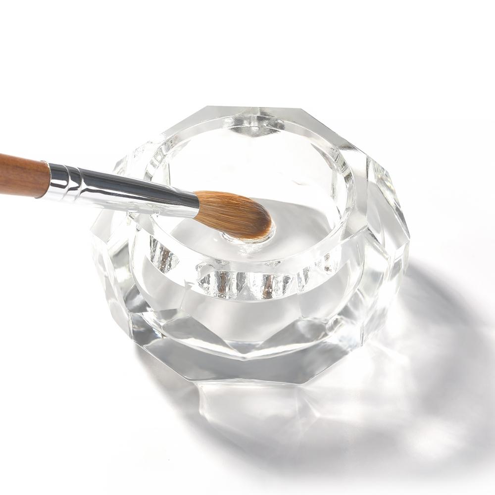 1PC Damiond Shaped Glass Nail Cup Colorful Dappen Dish Lid Cup Holder Equipment Nail Art Tools