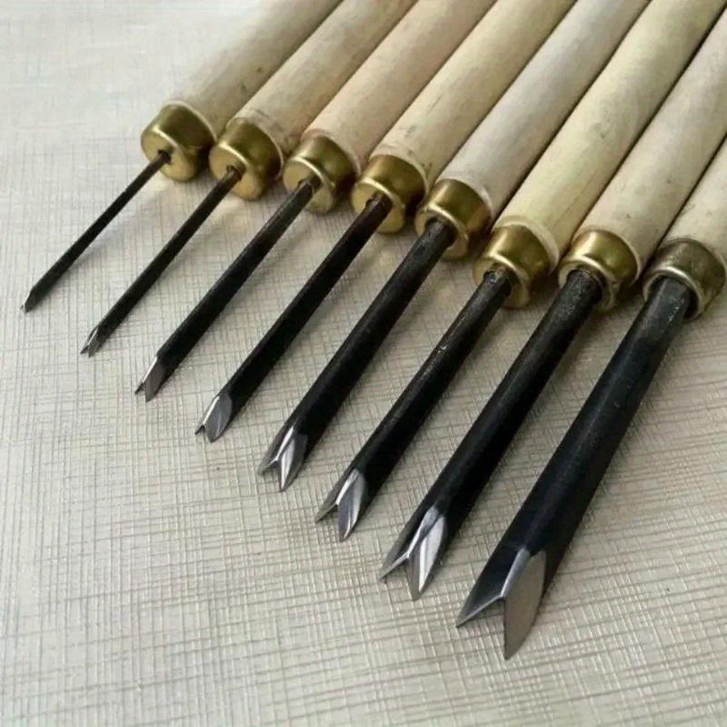 1pc 1mm-8mm V Type Exposedness Triangle Chisel Woodworking Chisels Hand Wood Carving Knives