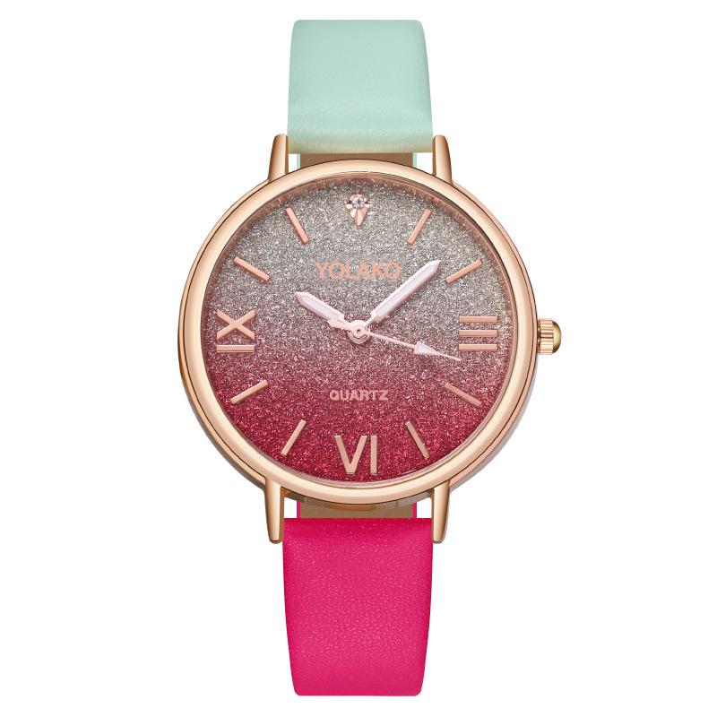 

Римський візерунок з діамантом, поступова зміна жіночих годинників, жіночий годинник, ремінь для дівчат, кварцовий годинник, обробка персоналізації