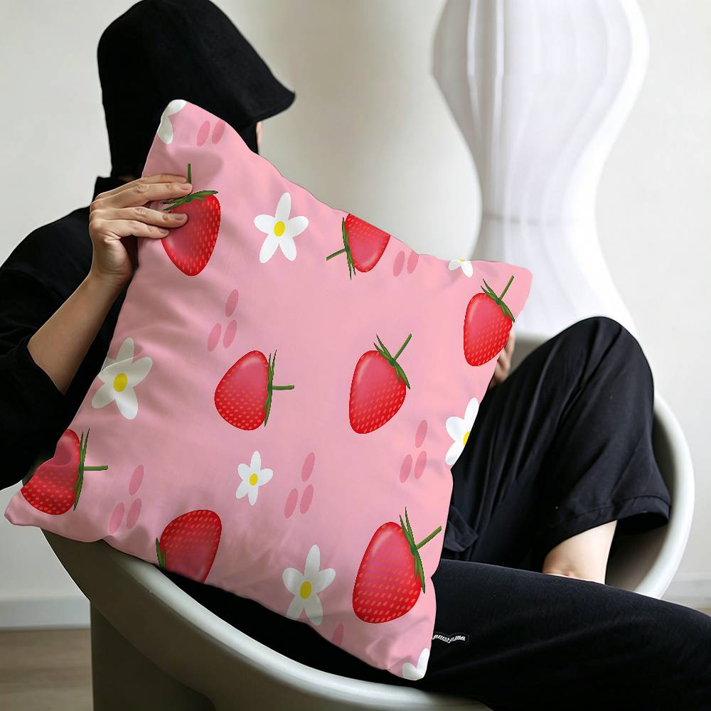 Fashion Strawberry Pillow Gift Home Office Decoration Bedroom Sofa Car Cushion Cover case x