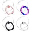 Cell Phone Ring Holder Stand Transparent Finger Grip Loop Finger Ring Stand (Black Sliver Rose Gold Colorful (Round))