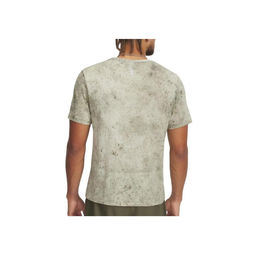 Under Armour Seamless Stride SS25 Running Series Logo Gradient Slim Fit Crew Neck T-Shirt Men Tops Lime-Green 1388043-348