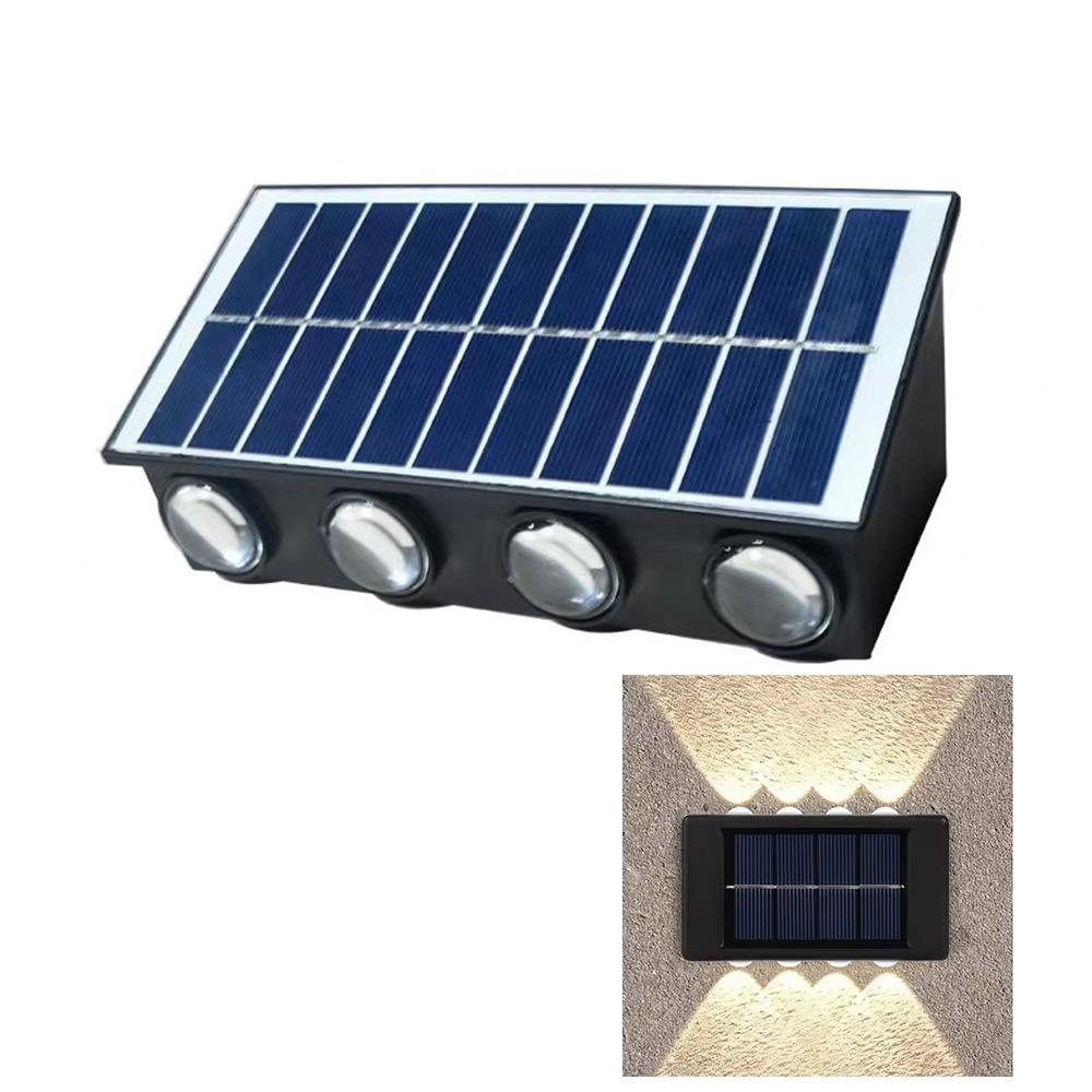 Warm/White/RGB Lights Solar Wall Lamp IP65 Waterproof Automatic Outdoor Lighting  Courtyard
