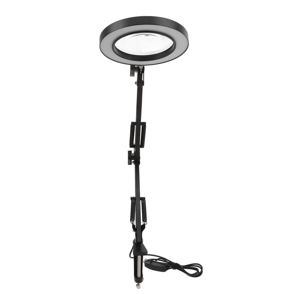 72 LED Magnifying Glass Light with Clamp Eye Protection 5X Magnification Table Lamp for Nail Beauty