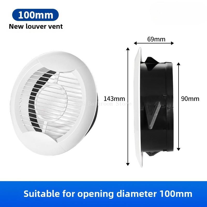 6 Types White Air Vent Extract Valve Grille Air Circulation Vents Cover 100/150mm Round Ducting Ventilation Cover Various Shapes