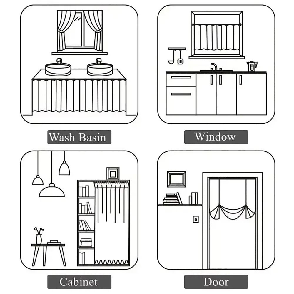 1Pcs New Modern Coffee Short Curtain Jacquard Valance Lace Hem Window Curtain Lace Small Curtain Home Decor