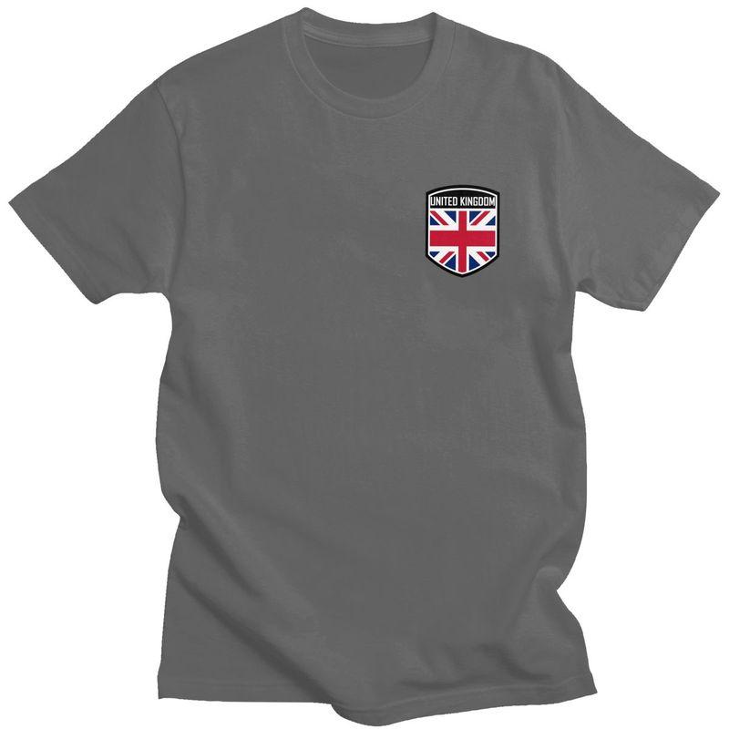 Individuelle Britische UK Vereinigtes Königreich Flagge T-Shirts Herren 100% Baumwolle Tee Tops T-Shirts Kurzarm Mode T-Shirt