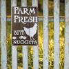 Vintage Tin Sign - Home Is Where the Chickens Are - Metal Signs Funny for Farmhouse Decor - Metal Wall Art for Chicken Coop