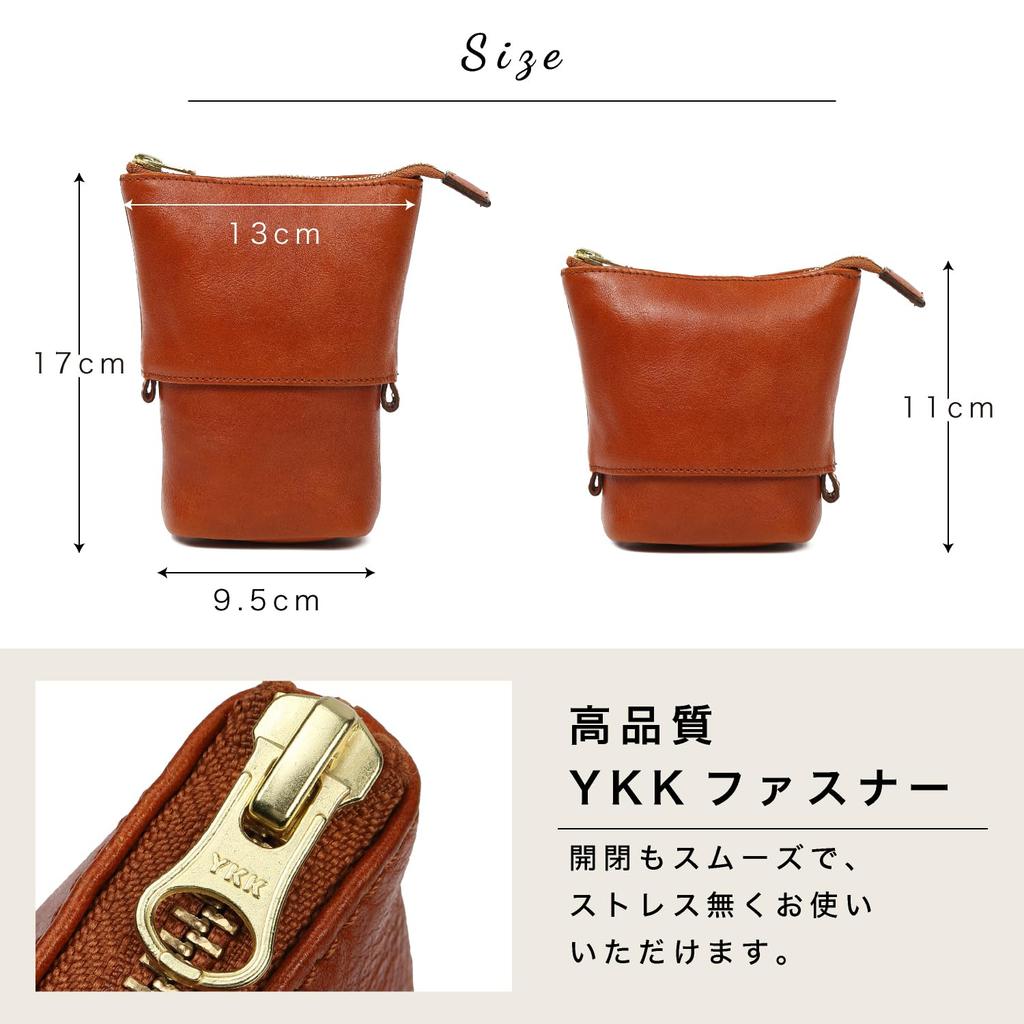 EBISSY Genuine Leather Pencil Vertical Large Stand Pouch for Makeup and Art Unisex Gift Case, Freestanding, Stand, Capacity, Brushes, Cosmetics,