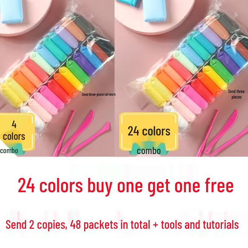 36-Color Kids DIY Space Clay Figurines