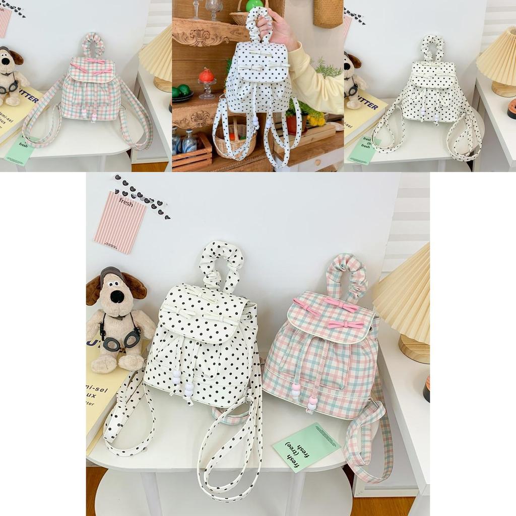 Pu Soft Leather Backpack For Women With Bow Knot Closure And Daily Use