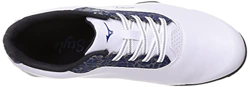 Mizuno Wide Style Light Golf Shoes, Men's, White/Navy, Size 27.0 Cm, 4E