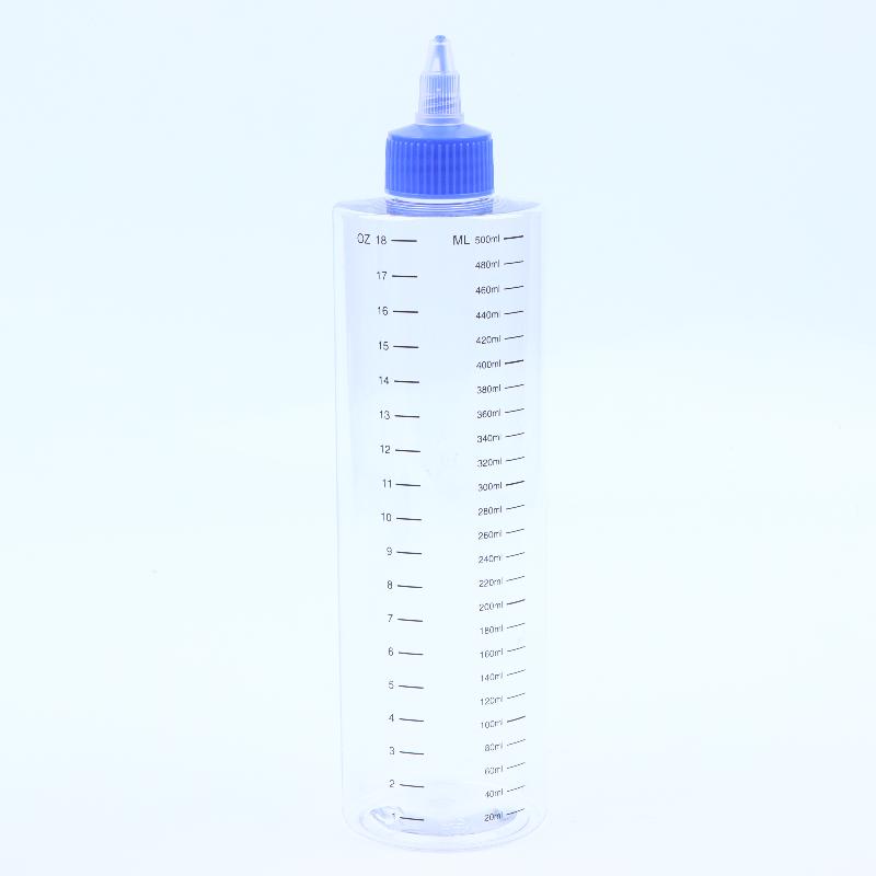 1Pc 30-500Ml Clear Pet Graduated Bottles Twist Cap Refillable Liquid Sample Container Inks Oils Arts Hair Dye Water Bottle